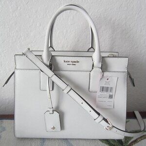 Kate Spade Cameron Medium Satchel--White Dove--Saffiano Leather--NWT